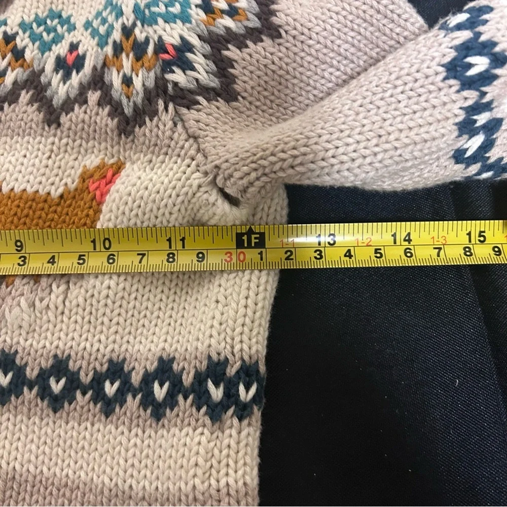 Baby Gap Fair Isle Cardigan 18-24M Animal Knit Lodge Scandi Chunky Cabincore